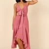 Mariana High Low Dress - Rose