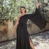 Matilda One Shoulder Maxi Dress - Black