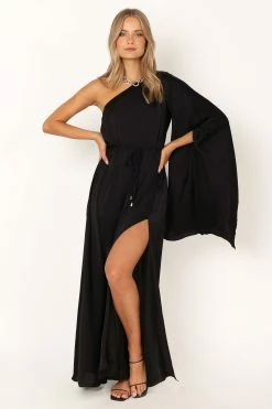 Matilda One Shoulder Maxi Dress - Black -Dress Shop petal and pup usa dresses matilda one shoulder maxi dress black 33904597631153