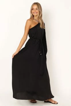 Matilda One Shoulder Maxi Dress - Black -Dress Shop petal and pup usa dresses matilda one shoulder maxi dress black 33904597794993