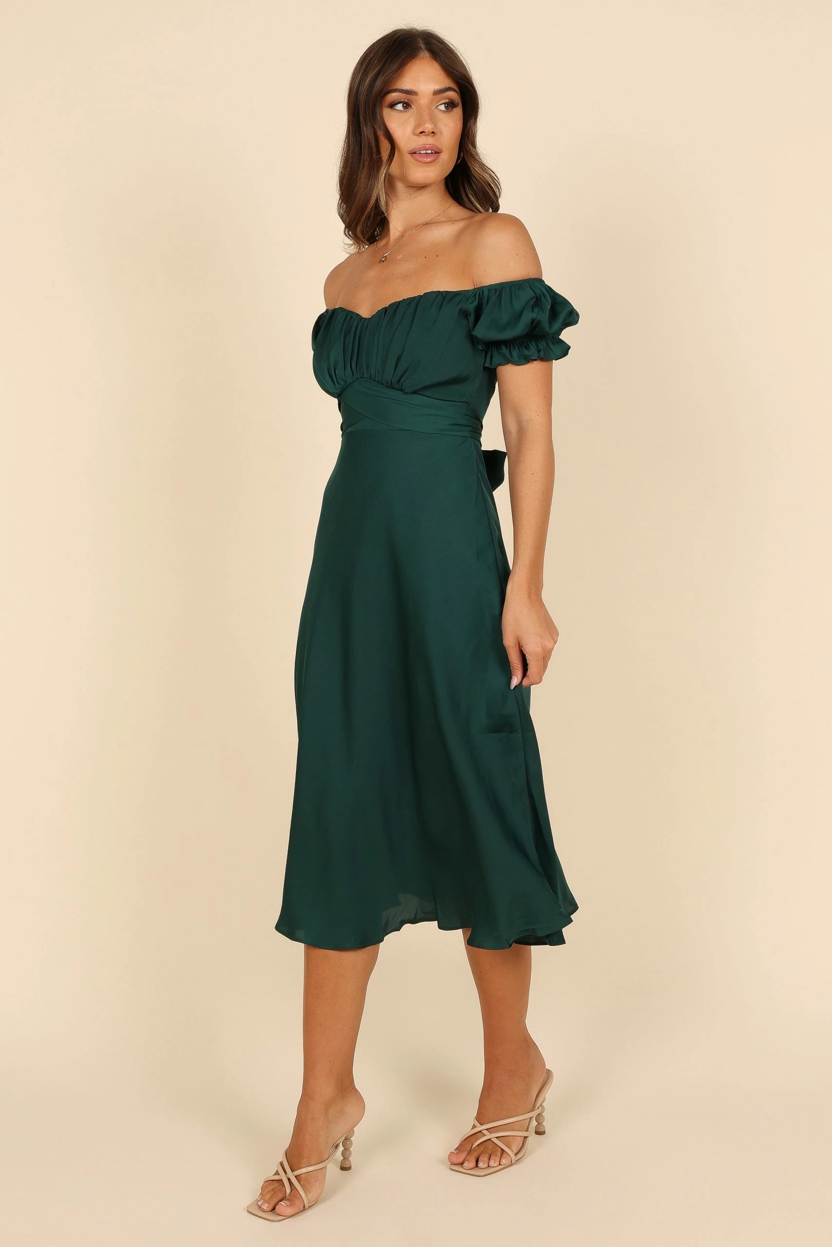 Mickenna Sweetheart Frill Midi Dress - Emerald 5 Mickenna Sweetheart Frill Midi Dress - Emerald - Image 5