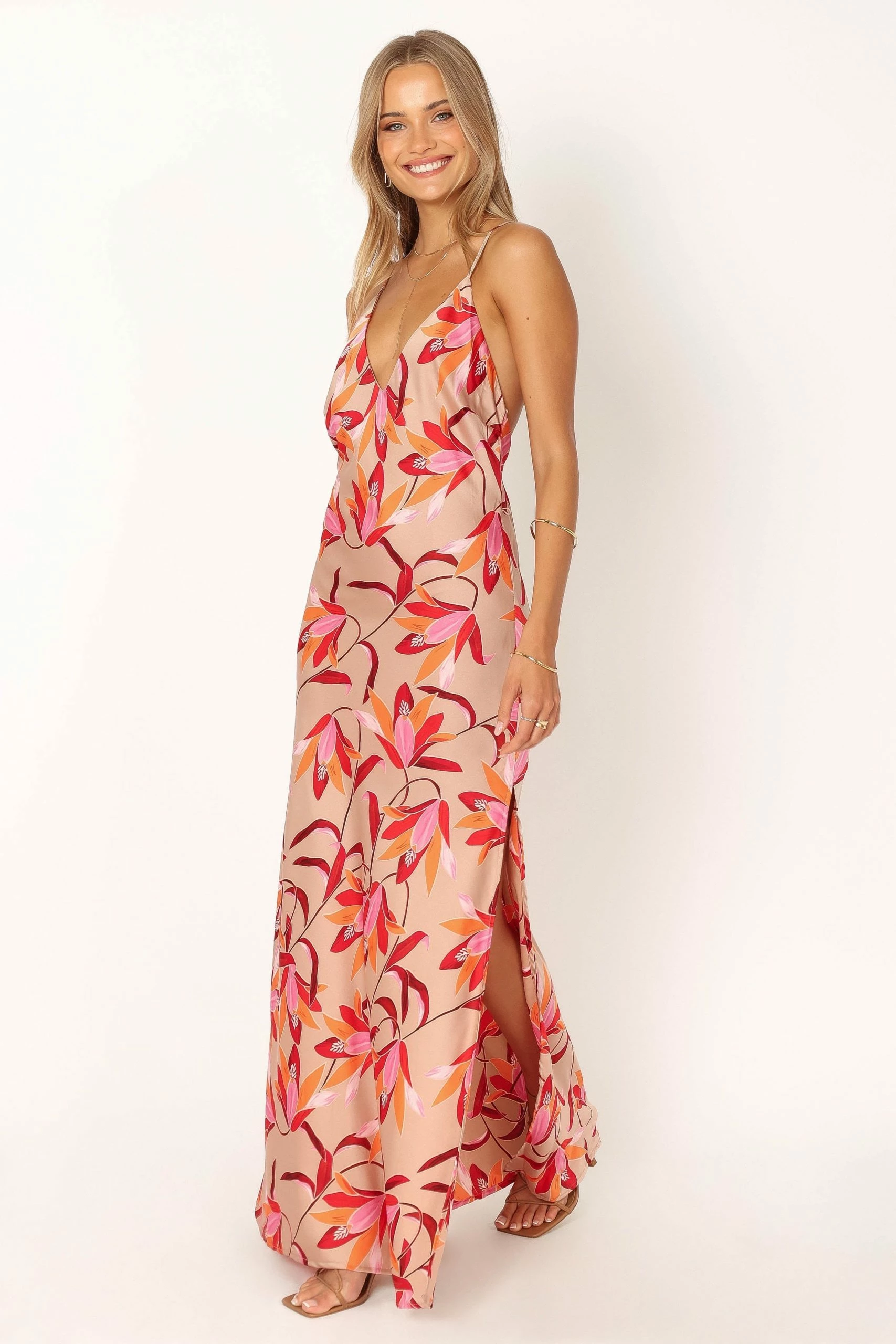 Mila Maxi Dress - Coral Print 6 Mila Maxi Dress - Coral Print - Image 6