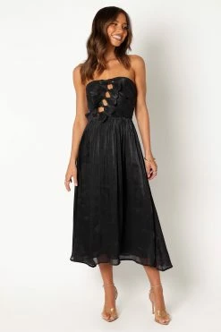 Mila Strapless Midi Dress - Black -Dress Shop petal and pup usa dresses mila strapless midi dress black 34024228683953