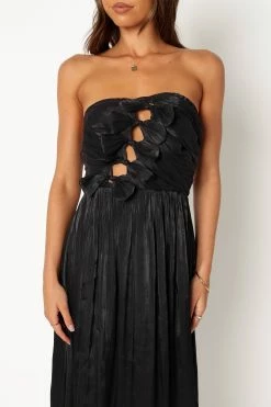 Mila Strapless Midi Dress - Black -Dress Shop petal and pup usa dresses mila strapless midi dress black 34024228749489