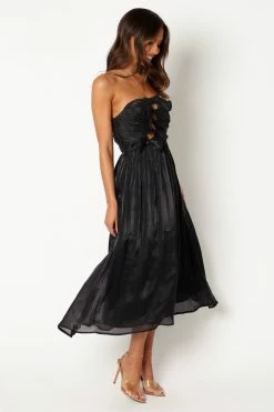 Mila Strapless Midi Dress - Black -Dress Shop petal and pup usa dresses mila strapless midi dress black 34024228782257