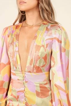 Mindy Dress - Sage Multi -Dress Shop petal and pup usa dresses mindy dress sage multi 32042058940593