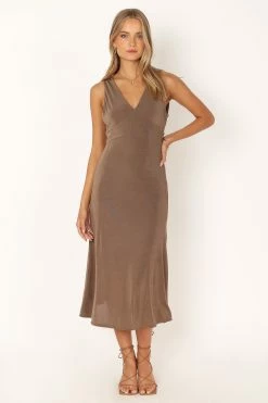 Minia Midi Dress - Wood -Dress Shop petal and pup usa dresses minia midi dress wood 34024226554033