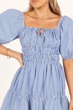 Minne Mini Dress - Blue Stripe 11 Minne Mini Dress - Blue Stripe -Dress Shop petal and pup usa dresses minne mini dress blue stripe 33488436428977