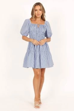 Minne Mini Dress - Blue Stripe 13 Minne Mini Dress - Blue Stripe -Dress Shop petal and pup usa dresses minne mini dress blue stripe 33488436494513