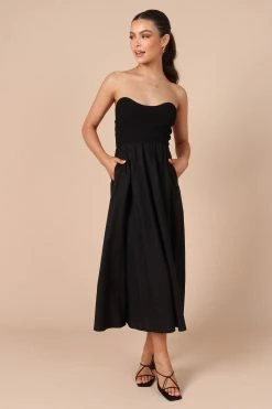 Molly Strapless Dress - Black -Dress Shop petal and pup usa dresses molly strapless dress black 32213985165489