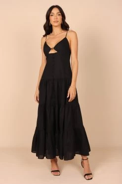 Myrna Cutout Maxi Dress - Black