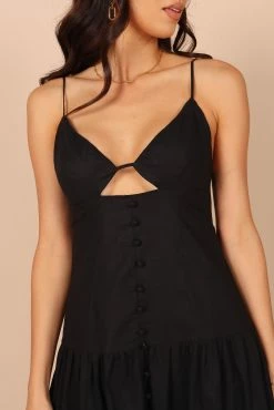 Myrna Cutout Maxi Dress - Black -Dress Shop petal and pup usa dresses myrna cutout maxi dress black 32213997125809