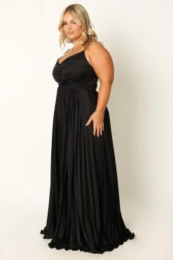 Naira Pleated Maxi Dress - Black 20 Naira Pleated Maxi Dress - Black -Dress Shop petal and pup usa dresses naira pleated maxi dress black 33968171188401