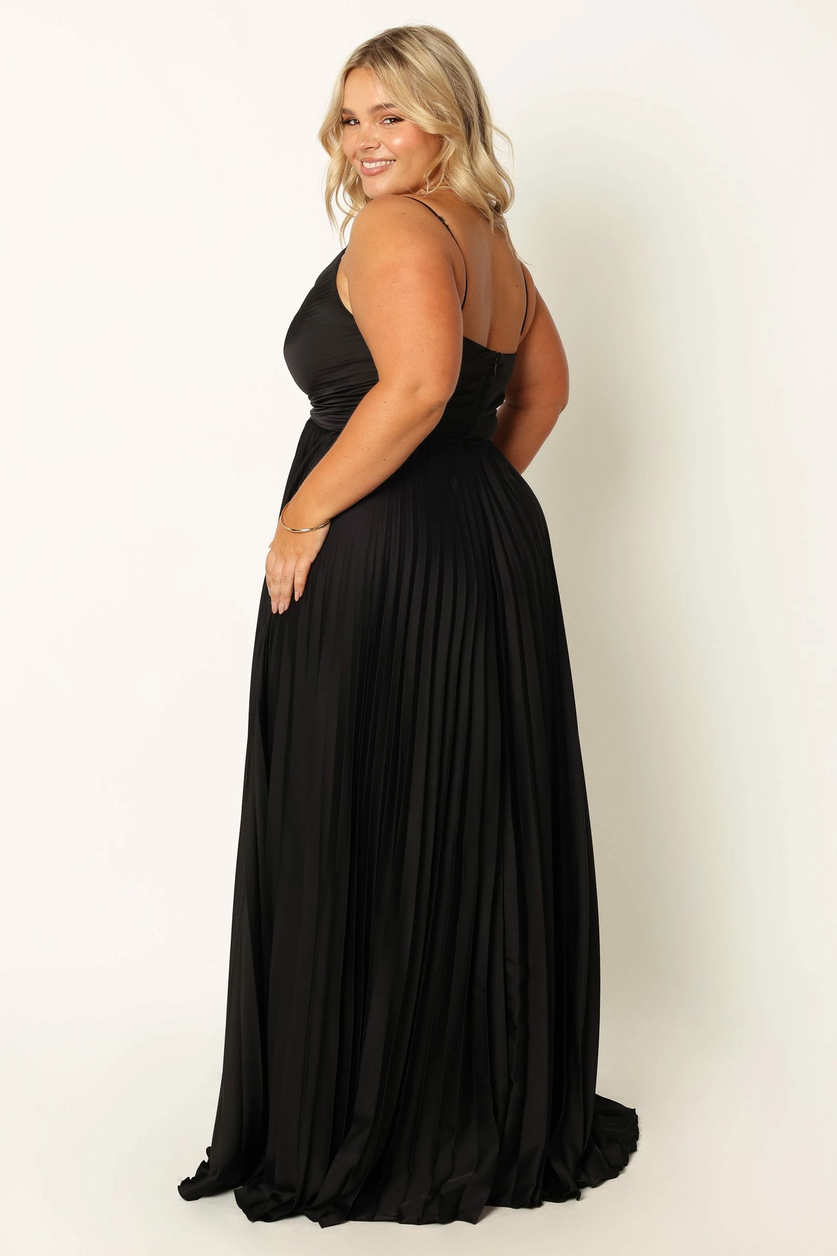 Naira Pleated Maxi Dress - Black 10 Naira Pleated Maxi Dress - Black - Image 10