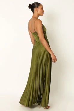 Naira Pleated Maxi Dress - Palm Green -Dress Shop petal and pup usa dresses naira pleated maxi dress palm green 33968174694577