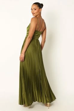 Naira Pleated Maxi Dress - Palm Green -Dress Shop petal and pup usa dresses naira pleated maxi dress palm green 33968174792881