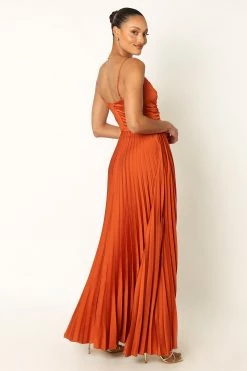 Naira Pleated Maxi Dress - Sunset Orange 25 Naira Pleated Maxi Dress - Sunset Orange -Dress Shop petal and pup usa dresses naira pleated maxi dress sunset orange 33968184754353