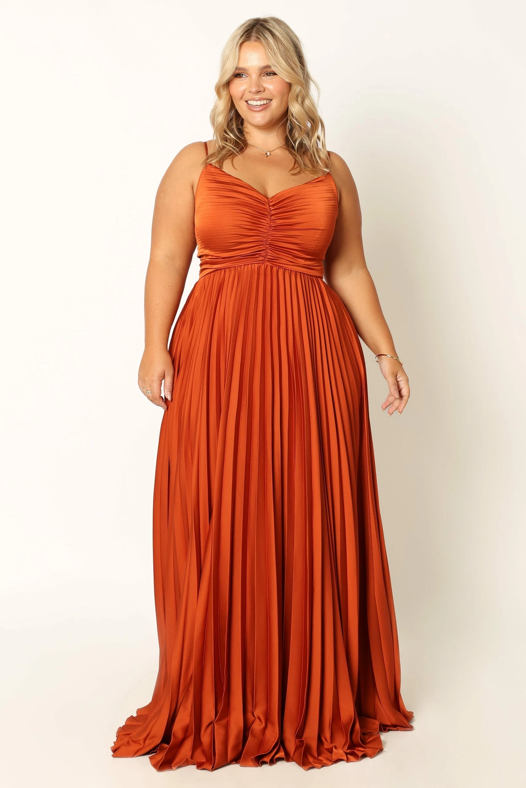 Naira Pleated Maxi Dress - Sunset Orange 15 Naira Pleated Maxi Dress - Sunset Orange - Image 15