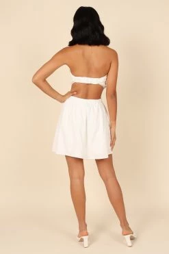 Nandita Mini Cutout Dress - White -Dress Shop petal and pup usa dresses nandita mini cutout dress white 32020563919025