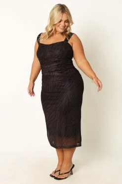 Naomi Midi Dress - Zebra -Dress Shop petal and pup usa dresses naomi midi dress zebra 33968179609777