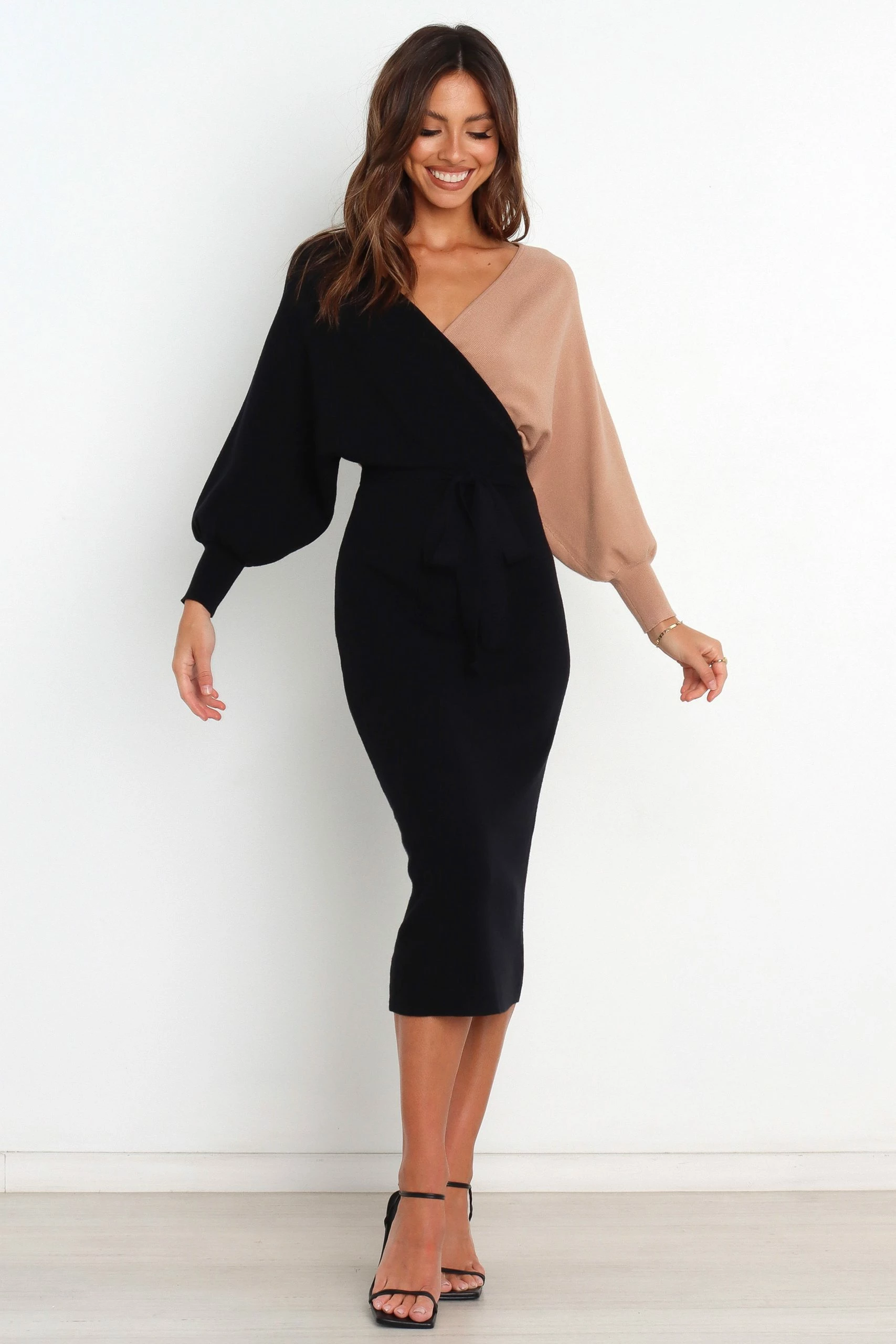Nate Dress - Black/Beige 1 Nate Dress - Black/Beige