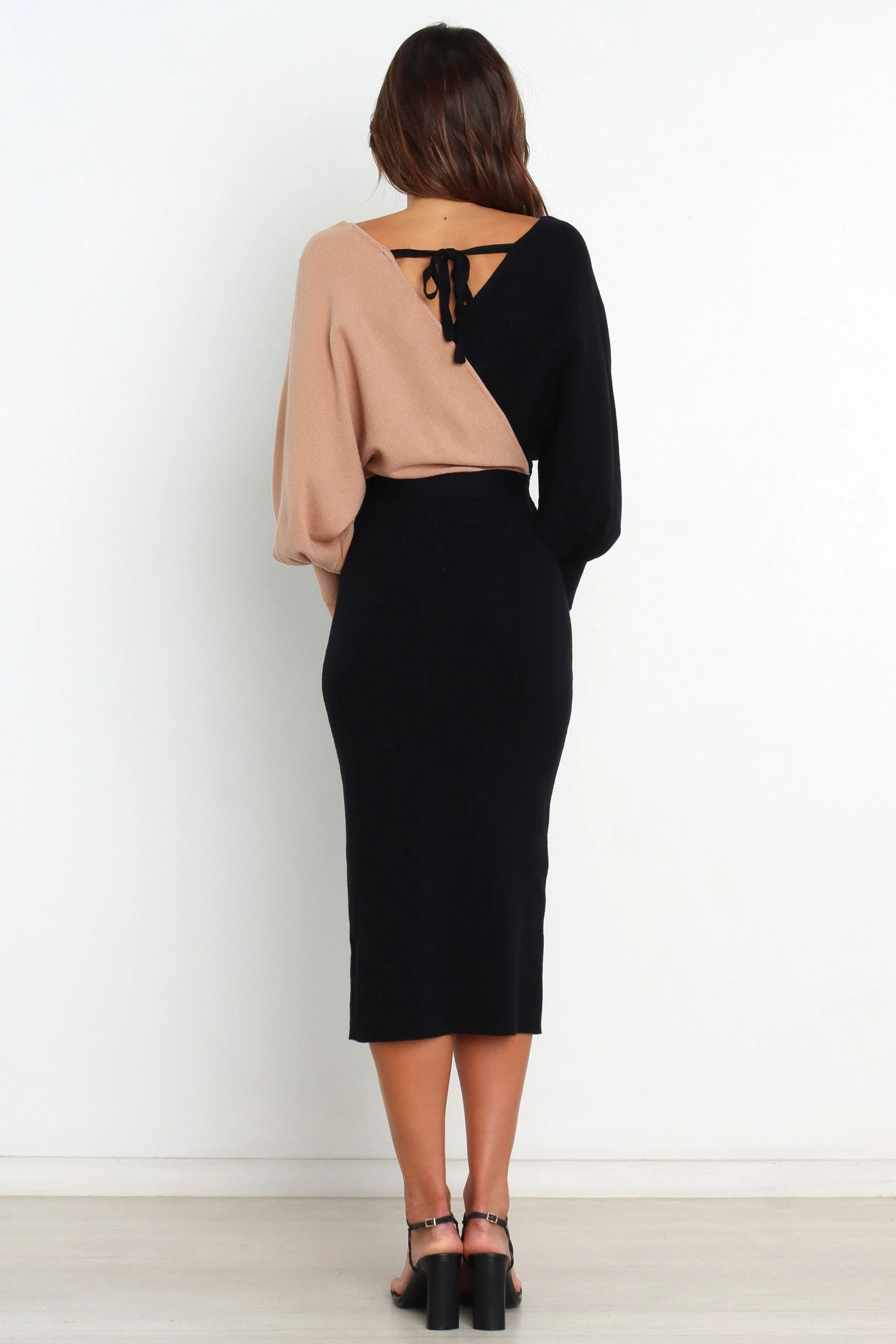 Nate Dress - Black/Beige 5 Nate Dress - Black/Beige - Image 5