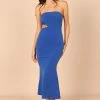 Nathalia Strapless Cutout Maxi Dress - Navy