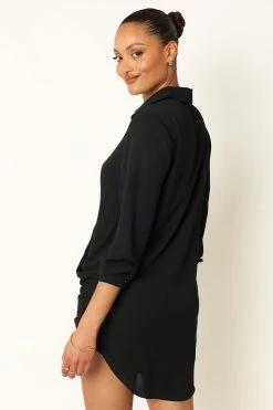 Niky Long Sleeve Mini Dress - Black -Dress Shop petal and pup usa dresses niky long sleeve mini dress black 33968176365745 1