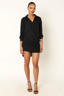 Niky Long Sleeve Mini Dress - Black -Dress Shop petal and pup usa dresses niky long sleeve mini dress black 33968176529585 1