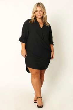 Niky Long Sleeve Mini Dress - Black -Dress Shop petal and pup usa dresses niky long sleeve mini dress black 33968176726193 1