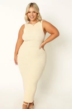 Nita Midi Dress - Beige -Dress Shop petal and pup usa dresses nita midi dress beige 33968165814449