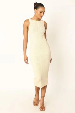 Nita Midi Dress - Beige -Dress Shop petal and pup usa dresses nita midi dress beige 33968165847217