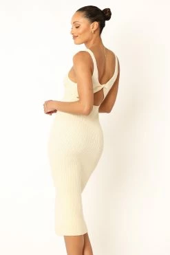 Nita Midi Dress - Beige -Dress Shop petal and pup usa dresses nita midi dress beige 33968165945521