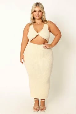 Nita Midi Dress - Beige -Dress Shop petal and pup usa dresses nita midi dress beige 33968166207665