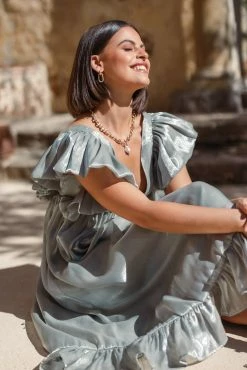 Oro Midi Dress - Olive -Dress Shop petal and pup usa dresses oro midi dress olive 33928698233009