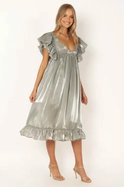 Oro Midi Dress - Olive -Dress Shop petal and pup usa dresses oro midi dress olive 33928698331313