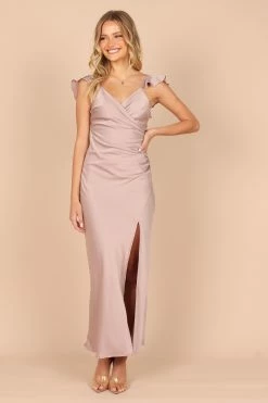 Peony Frill Cap Sleeve Maxi Dress - Lilac 10 Peony Frill Cap Sleeve Maxi Dress - Lilac -Dress Shop petal and pup usa dresses peony frill cap sleeve maxi dress lilac 32390895698097