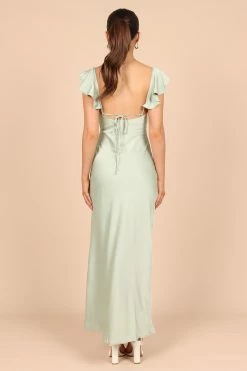 Peony Frill Cap Sleeve Maxi Dress - Sage 13 Peony Frill Cap Sleeve Maxi Dress - Sage -Dress Shop petal and pup usa dresses peony frill cap sleeve maxi dress sage 32390896418993