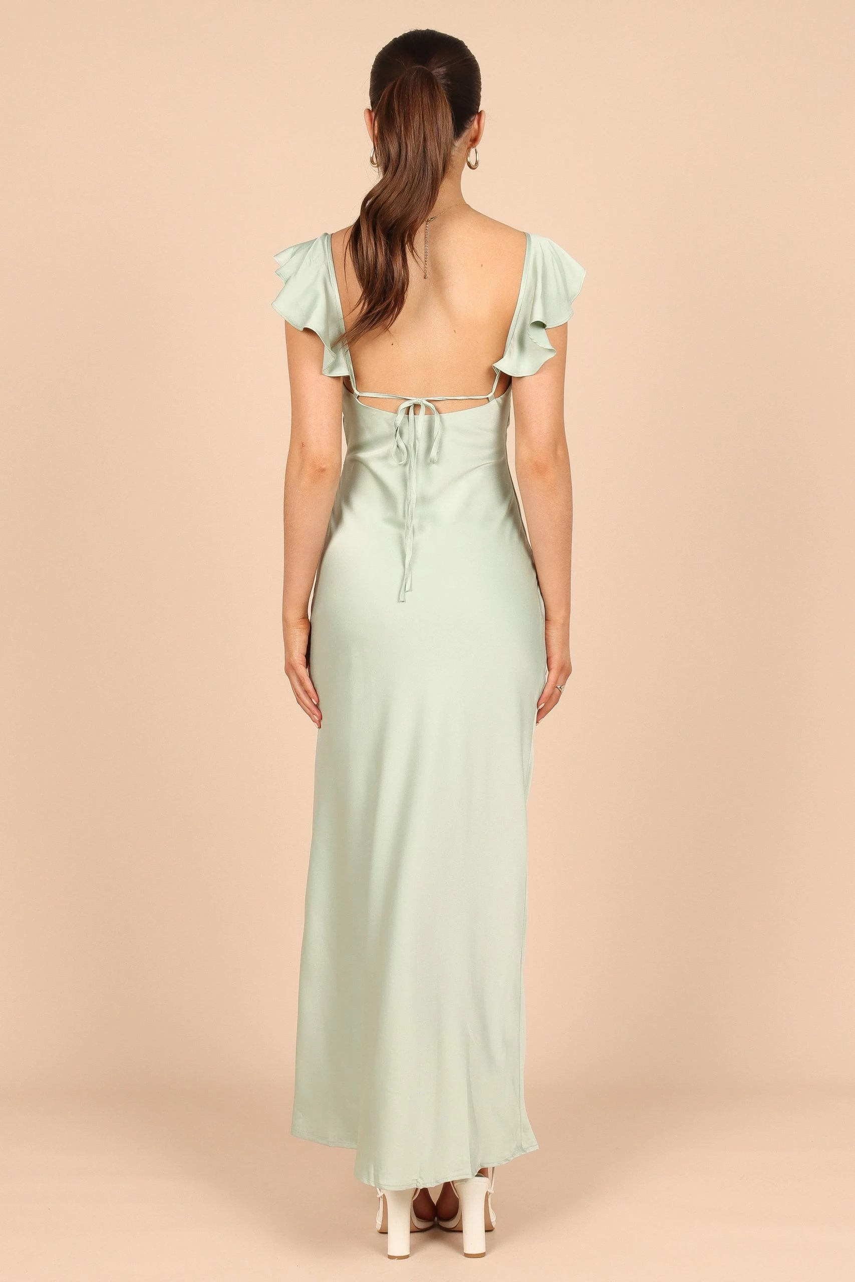 Peony Frill Cap Sleeve Maxi Dress - Sage 7 Peony Frill Cap Sleeve Maxi Dress - Sage - Image 7