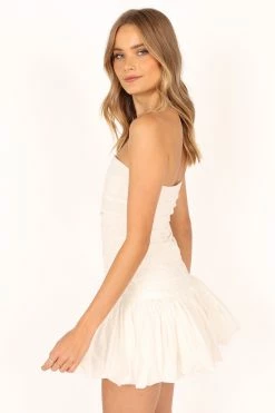 Pirro Strapless Mini Dress - Off White -Dress Shop petal and pup usa dresses pirro strapless mini dress off white 33829479284913