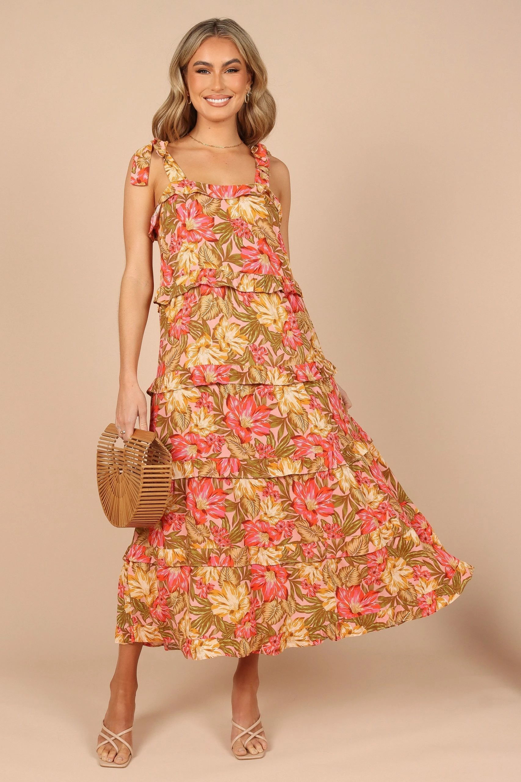 Pissaro Bow Sleeve Maxi Dress - Floral 3 Pissaro Bow Sleeve Maxi Dress - Floral - Image 3