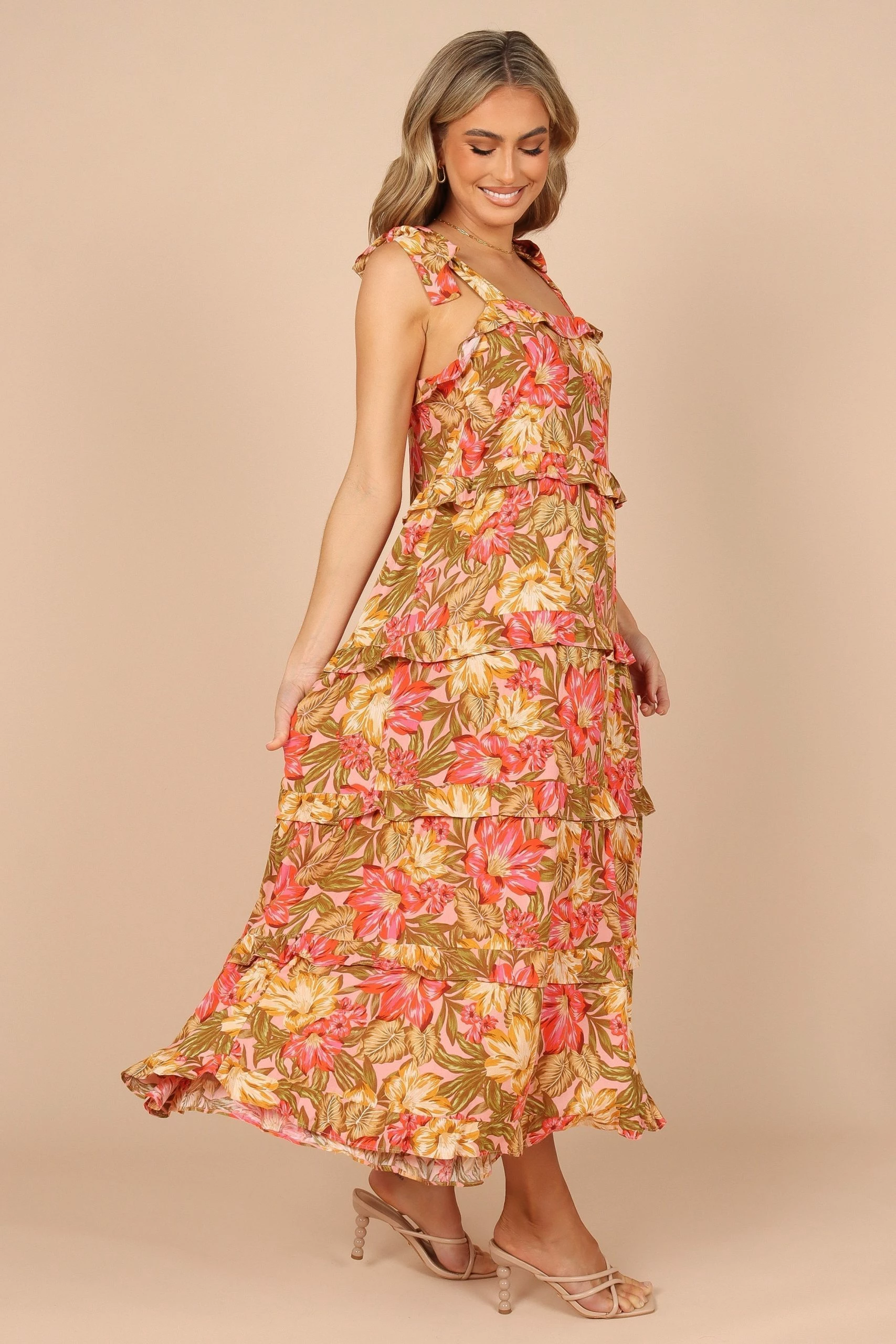 Pissaro Bow Sleeve Maxi Dress - Floral 6 Pissaro Bow Sleeve Maxi Dress - Floral - Image 6