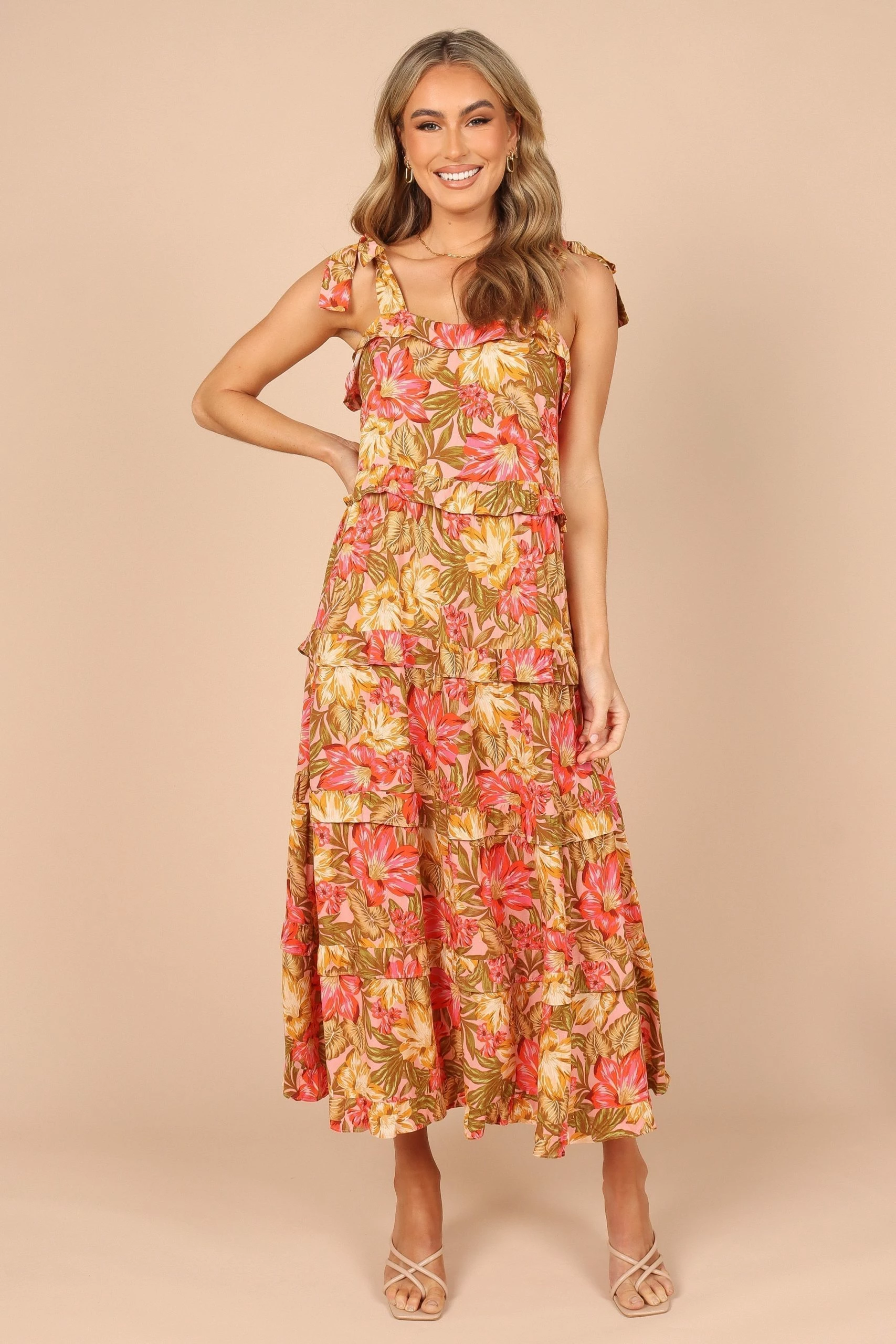 Pissaro Bow Sleeve Maxi Dress - Floral 7 Pissaro Bow Sleeve Maxi Dress - Floral - Image 7