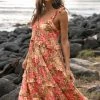 Pissaro Bow Sleeve Maxi Dress - Floral