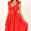 Pita Midi Dress - Red