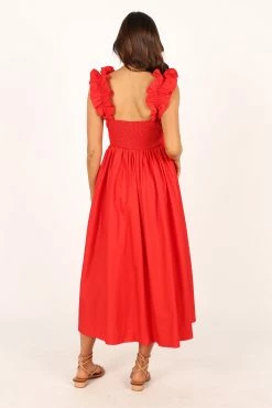 Pita Midi Dress - Red -Dress Shop petal and pup usa dresses pita midi dress red 33752444928177