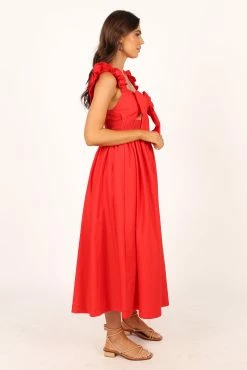 Pita Midi Dress - Red -Dress Shop petal and pup usa dresses pita midi dress red 33752444960945
