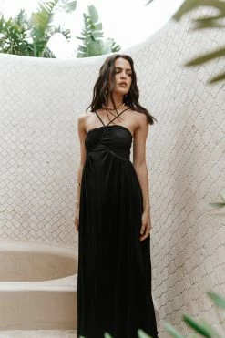 Polly Halterneck Maxi Dress - Black 12 Polly Halterneck Maxi Dress - Black -Dress Shop petal and pup usa dresses polly halterneck maxi dress black 33288962736305