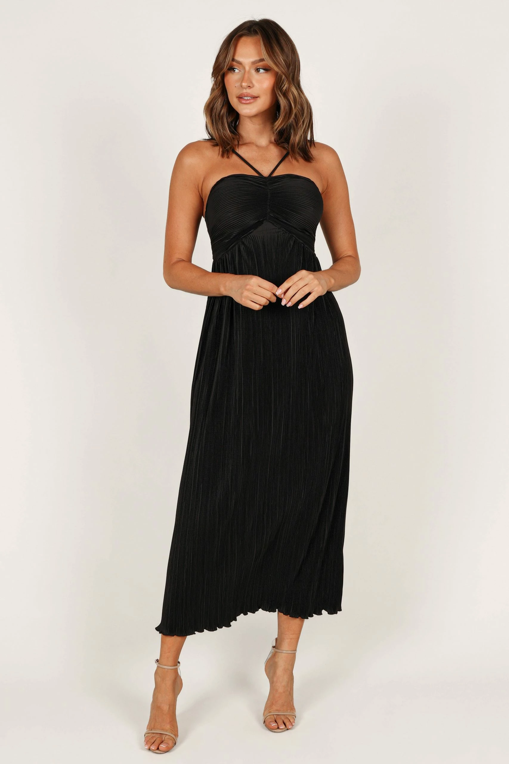 Polly Halterneck Maxi Dress - Black 2 Polly Halterneck Maxi Dress - Black - Image 2
