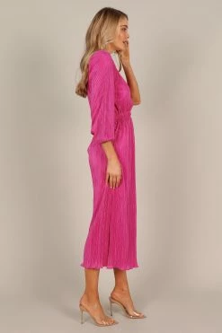 Pontee One Shoulder Pleated Midi Dress - Orchid -Dress Shop petal and pup usa dresses pontee one shoulder pleated midi dress orchid 33077775532209